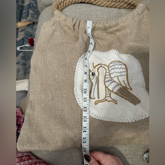 MAYA BAG Handmade Hemp Shoulder Bag With Exotic Bird Hemp Rope Handles - Picture 4 of 10